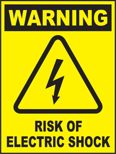 SAFETY SIGN (SAV) | Warning - Risk Of Electric Shock
